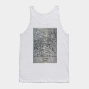 Zagreb, Croatia, city map Tank Top